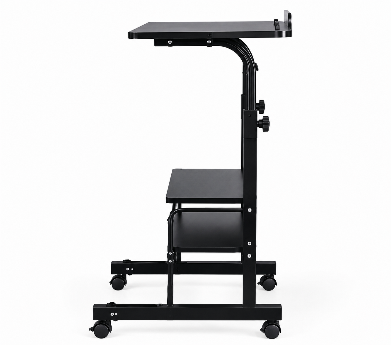 Adjustable Mobile Laptop Desk with Storage Shelf